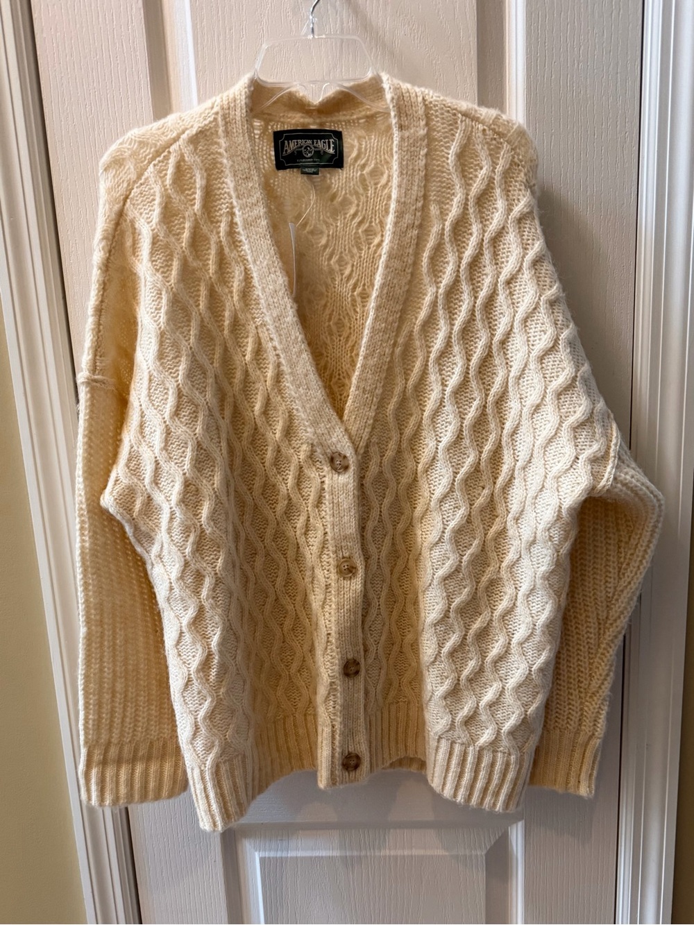 Vintage American Eagle Cream Cardigan M